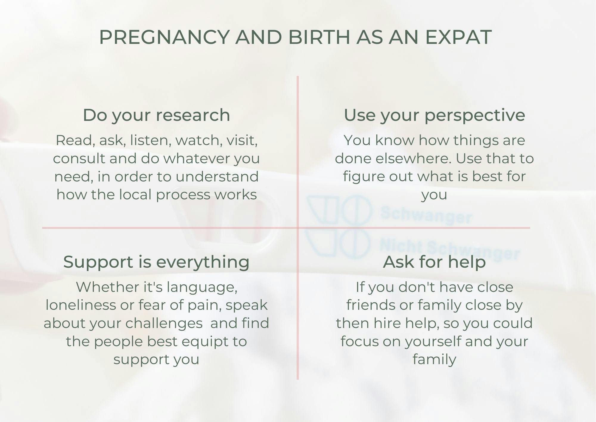 Pregnancy and birth as an expat tips