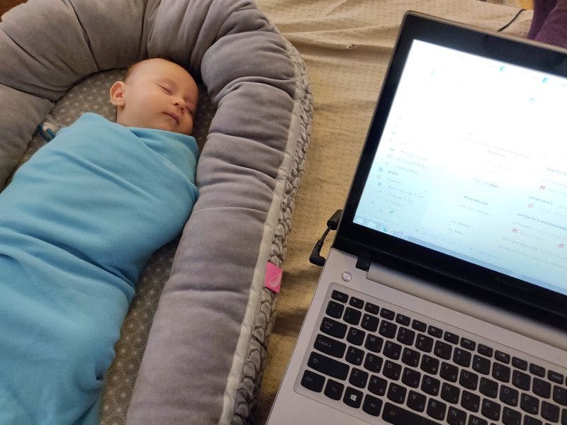 Working while the baby sleeps